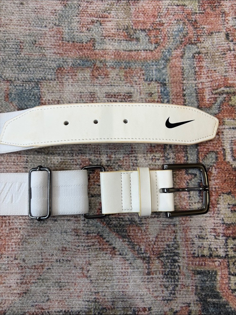 Youth Nike White adjustable Baseball belt